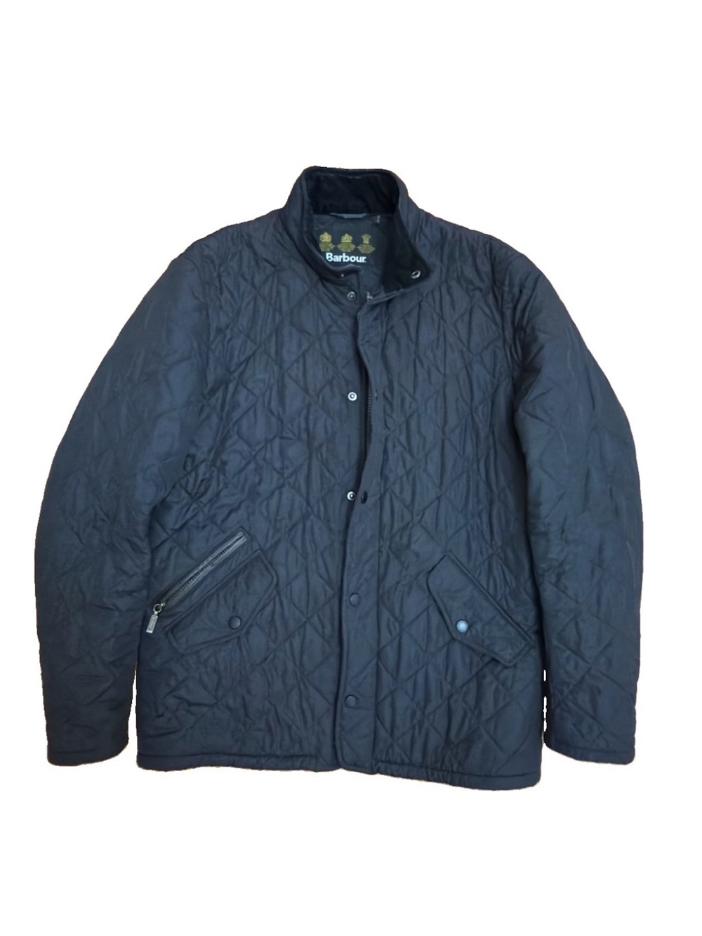 Barbour Chelsea Sportsquilt Jacket Men's Size Small Black Quilted Coat VGC